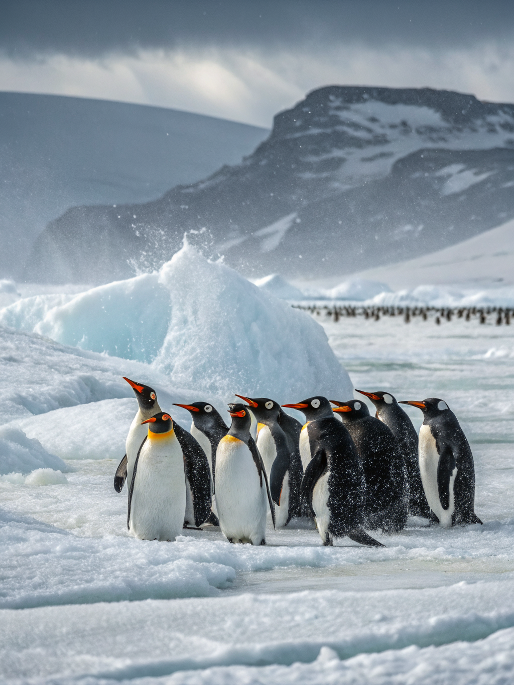 Antarctic penguin habitat